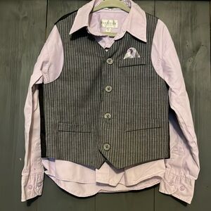 Dress shirt with vest boys size 6!